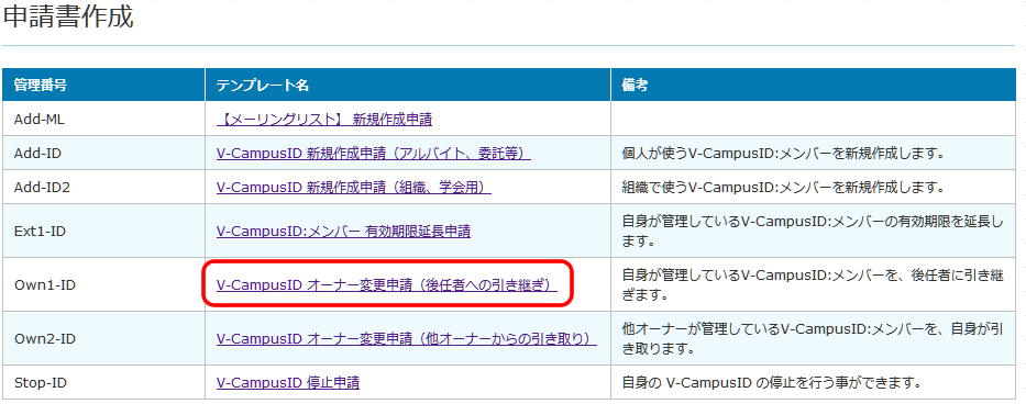 V-Campus IDワークフロー