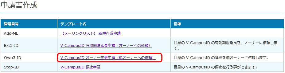 V-Campus IDワークフロー