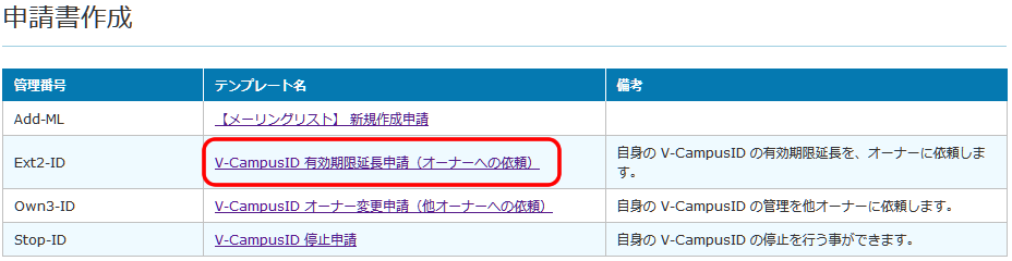 V-Campus IDワークフロー